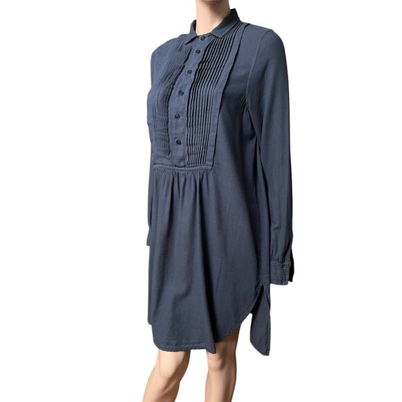 CP Shades Annette Tunic Long Sleeves S Tuxedo Pleated Six Button Front Placket - Picture 8 of 11